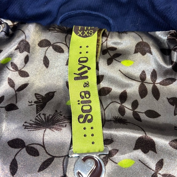 Designer Jean Corduroy Soia & Kyo Long trench coat Asymmetrical belted Size XXS - Picture 8 of 12